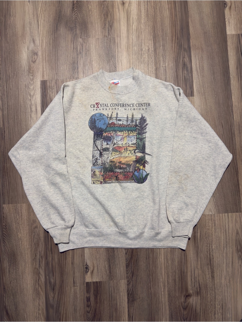 1990’s Frankfort Michigan Lakeshore Nature Sweatshirt • Size L